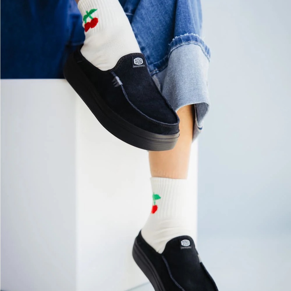 Hey Dude Black Platform Shoes